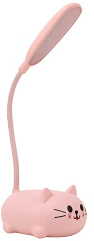 OSALADI Lampe de Bureau LED pour Enfants - Veilleuse Chat Rechargeable USB - des Yeux - Décoration de Chambre