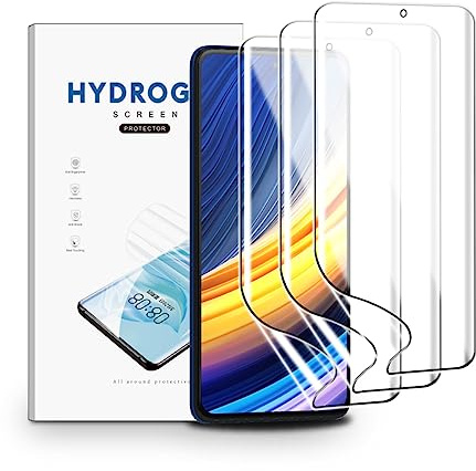 nvskvd Protector de Pantalla para Xiaomi Poco X3 /Poco X3 Pro, 3 Piezas TPU Suave Película Protectora HD Transparente Flexible Suave Películas de Hidrogel (NO vidrio templado) | Película de hidrogel transparente HD flexible de TPU protector de pantalla antihuellas dactilares