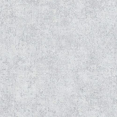 BRICOFLOR Papier peint cuisine gris moderne texturé Tapisserie grise unie idéale pour salon tendance Papier peint uni intissé pour couloir