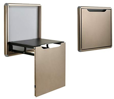 IkErna Eingangsschuhwechselhocker, Wand Montierter Klapphocker Nimmt Keinen Platz In Anspruch Auf, Hat Eine Starke Tragende Kapazität/Brown