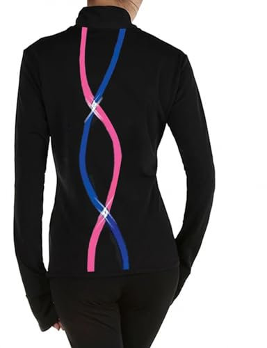 LIUHUO Mädchen Eiskunstlauf-Trainingsanzug, Jacke, elegant, belüftet
