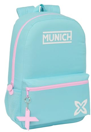 Safta MUNICH HEAVEN - Mochila Escolar Infantil, Ideal para Niños de Diferentes Edades, Cómoda y Versátil, Calidad y Resistencia, 30x14x46 cm, Color Celeste