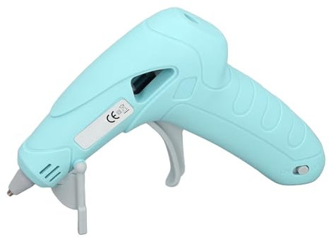 Fockety Pistolet à Colle Chaude sans Fil, Mini Pistolet à Colle Chaude 10 W à Préchauffage Rapide avec 30 Bâtons de Colle, Pistolet à Colle Thermofusible sans Goutte Rechargeable (Green)