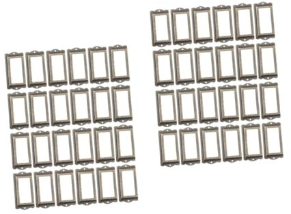 Amosfun 2 Sets Schubladen-etikettenrahmen Metall Vintage-etikettenhalter Eisendekor für Schränke Einfach Einzurichten Stück