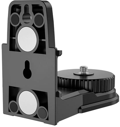 Ragyzity Multifunctional Magnetic Laser Level Bracket - L-Shape Wall Mount Adapter With 5/8inch 1/4inch Fitting and 360 Degree Fine-Tuning Rotation