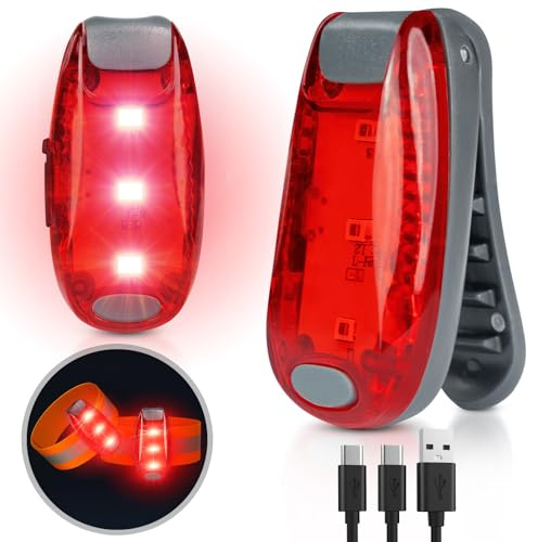 Coorattyes Cartable avec lumière clignotante, cartable lumineux, cartable pour enfants avec clip, mini chargeur USB, lumières LED pour cartable, lumière LED clignotante de sécurité
