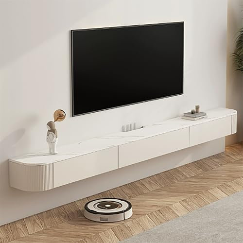 Meuble Tv Flottant Meuble Tv Blanc Meuble Tv Blanc Et Bois Table Television Salon Meuble Tv Blanc Laqué Meuble Tele Chambre Meuble Tv Bois Blanc Table Basse Suspendue Meuble Tv Table Au Mur(A-wood,180