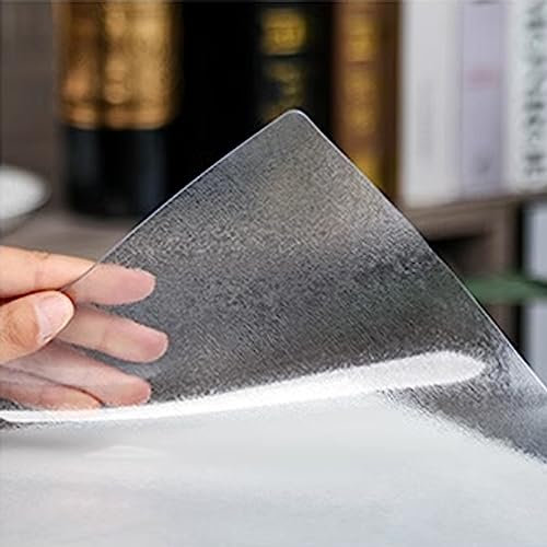 Copritavolo in raso trasparente da 1 mm, pellicola protettiva per tavolo in vetro morbido, ideale per tappetini da ufficio e sedie (60 x 70 cm), resistente, impermeabile e facile da pulire