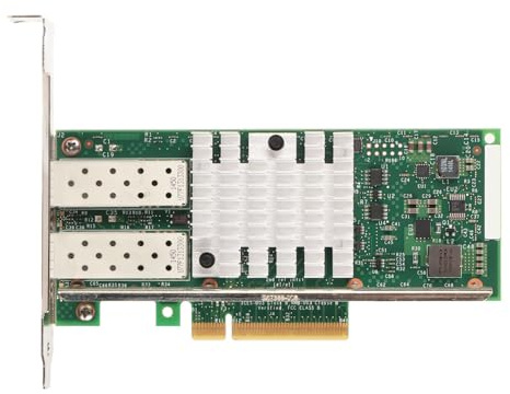 Adaptateur de Serveur 2 Ports SPF 10gbit / S Carte Réseau PCIE Transmission Stable PCI Express X8 pour Le Serveur/Température Informatique de Bureau: 0 ℃ à 55 ℃