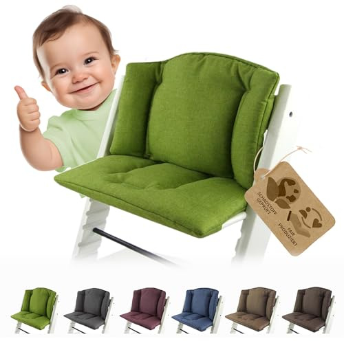 Ersatzbezug Sitzkissen kompatibel mit Stokke Tripp Trapp (hellgrün meliert) | Bezug Kissen-Set Sitzverkleinerer, Mod. 1