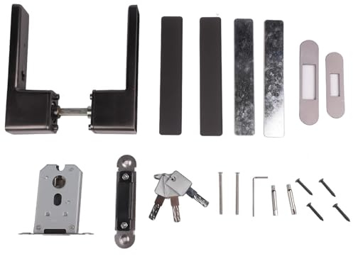 MeevrgR Ökologisches Türschloss für den Innenbereich, magnetischer Saugnapf, 158 x 32 x 52 mm, Aluminium, ökologisch, geeignet für den Innen- und Außenbereich, dieses Schloss ist zuverlässig (grau)