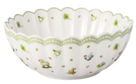 Villeroy & Boch – Easter Delight tazón para cereales, porcelana Premium, motivos nostálgicos de Pascua, detalles dorados, tazón para cereales, fruta y pequeños platos primaverales