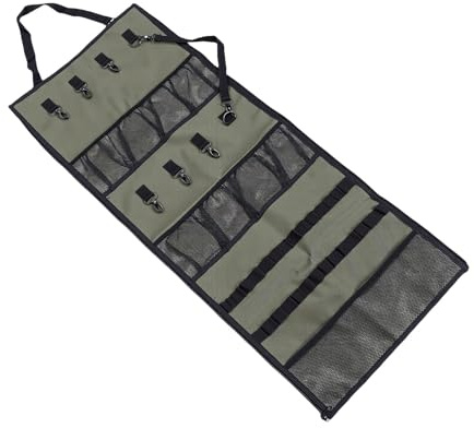 Fabater Tälthängande Arrangör Stark Campingförvaringshållare med Krokar för Utomhuspicknick Rivsäker Grön 40,2x15,7tum