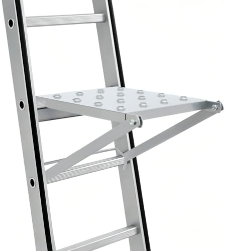 Escalera de trabajo estable para colgar en escaleras, escaleras de pie, escaleras de aterrizaje, plataforma de escalera, accesorios máx. 150 kg
