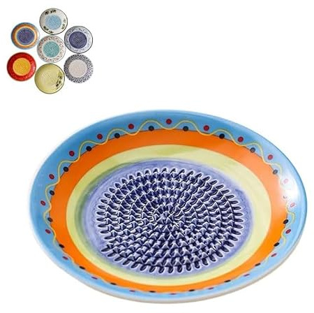 Ceramic Garlic Grater Plate Bowl, Multi-Purpose Kitchen Tool for Grating Tomatoes, Cheese, Ginger and Crushing Fruits (3)