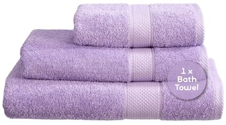 Linens Limited Turkish Cotton Bath Towels, Large Bath Sheet for Shower, Beach and More, Soft and Luxurious, Super Absorbent, Machine Washable (Lilac)