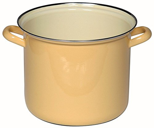 Riess, 0273-006, Topf mit Chromrand Ø 20cm, BUNT PASTELL, Emaille, Vol. (rec.): 4,2 Liter, Made in Österreich, LBH: 27,3x21,7x17,3cm, 1,008kg, Induktionskocher kompatibel, Gasherd geeignet