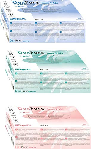 Honeywell 4580121-XL DexPure 801-21 Einweg-Chemikalienschutzhandschuhe aus Naturlatex, ungepudert, für Rechts- und Linkshänder geeignet, 24 cm lang, Größe XL (Packung mit 100 Handschuhen/ 50 Paar)