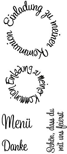 Rayher Stempel Kommunion 1, Silikon, Transparent, 2,04 x 0,8 x 0,06 cm