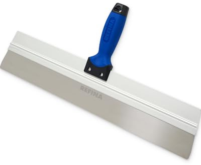 REFINA Skimming Spatula for Plasters, Renders, & Compounds - 20 (500mm) Plastering Spatula w/ 0.5mm Stainless Steel Skimming Blade & Ergonomic ‘T’ Handle - Levelling & Plastering Tools
