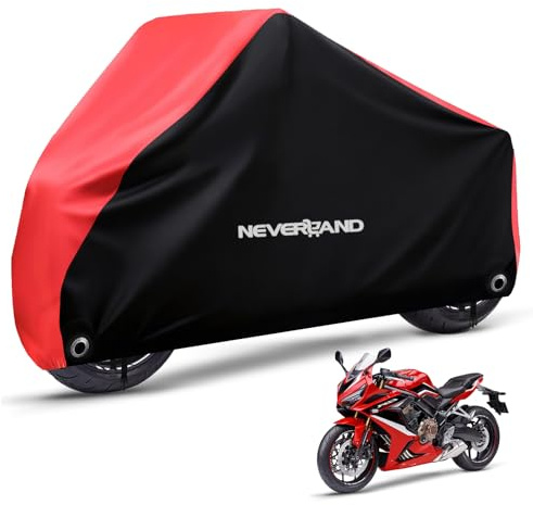NEVERLAND Motorcycle Cover Waterproof Outdoor Heavy Duty with 2 Lock-Holes