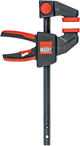 BESSEY Einhandzwinge EZM30-6, Spannweite 300 mm Ausladung 60 mm, Spannkraft bis 75 Kg, Umsteckbar zum Spreizen, Gewicht 0,38 Kg