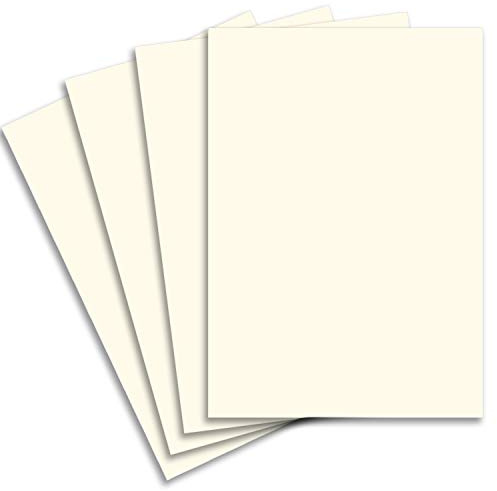 15x Stabiler DIN A3 Bastelkarton Papierbogen in Naturweiß - 42 x 29,7 cm - 240 g/m² - Planobogen zum Basteln und Selbstgestalten - FarbenFroh