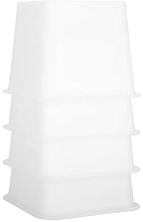 Sänghöjare i plast, 4-delad möbellyftare för soffa, bord, stolförvaring, 10 cm, vit
