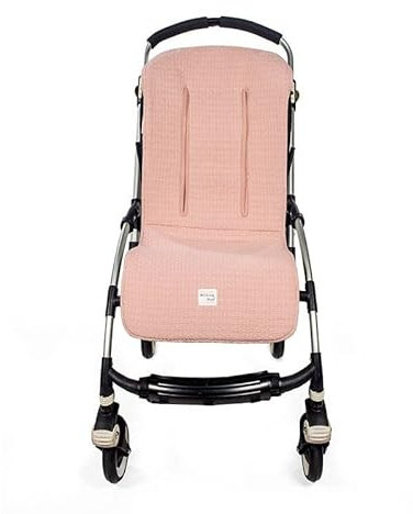 Walking Mum Colchoneta Para Silla De Paseo I Love Vichy. Forro Para Silla, Anti-sudoración Para El Verano. Uso Universal Y Compatible Con La Mayoría De Los Cochecitos. Color Rosa.