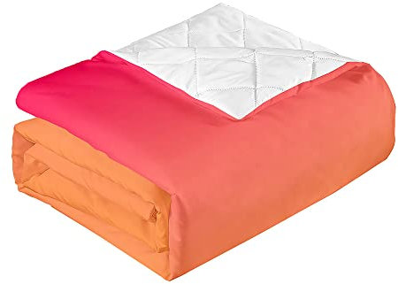 Chickwin Multicolor Colcha Bouti Cama 90-150, Colchas Acolchada Cubre Cama Fina - Ligera y Suave Microfibra Cubre Cama Multiusos Primavera Verano Lavable Edredón (100x150cm,Rojo Naranja)