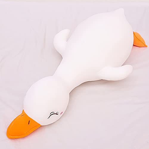 MEDFL 65/85/110/130cm große weiche niedliche Ente Kissen Ente Puppe Plüschtier Ragdoll Puppe Puppe Geburtstagsgeschenk 85 cm weiß