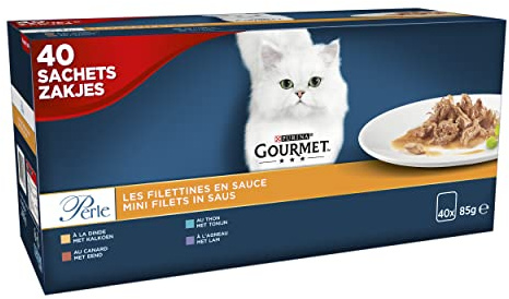 PURINA Gourmet Pearl Filettiner kött kattmat 40 x 85 g
