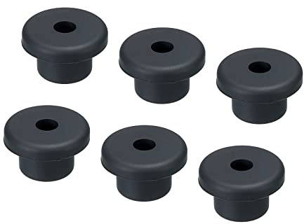QUARKZMAN 6 Stück Kabeldurchführung Gummi AD 15mm x ID 6mm x H 14mm Durchgangstüllen Gummitüllen Kabeltülle Dichtungsring Gummistopfen für Elektrischer Leiter Draht Kabelschutz