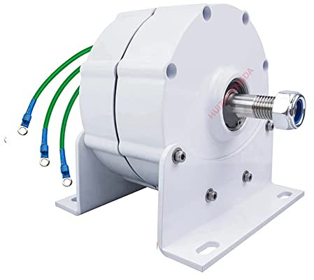 HUIZHITENGDA 600 -W -Effizientes Getriebe -Magnetgenerator, 12 V 24 -V -Wechselstrom -Lichtmaschinen Für Windturbinen -Wasserturbine (Mit Basis, Weiß),48v