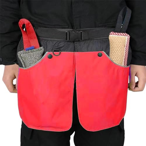 suweisua Hundetrainer-Weste für Männer und Frauen mit großen und tiefen Taschen, D-Ring, Hundehandler, Taillen-Leckerli-Tasche, Schürze, Design der Funktionalität zum Halten von Stug-Spielzeug
