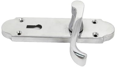Haven Heritage Epsom Scroll Door Handle Lock - Chrome Door Handles Internal - Privacy Door Handle - Lockable Door Handle Set, Door Lock for Security & Style on Internal and External Doors - Chrome