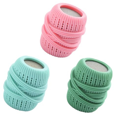 3 Stück Waschkugel für Waschmaschine, Waschball Trockner Ball,Washing ball for washing machine, Trocknerbälle für Wäschetrockner,Wiederverwendbare für Heim Kleidung Reinigung (Rosa+Grün+Hellgrün)