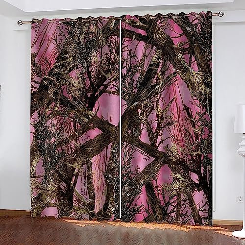 Vorhang, Kinderzimmer, 3D Rosa Reben Kindervorhänge Mit Ösen, Polyestervorhänge, Wärmeschutzvorhang, Blickdichter Vorhang Mit Ösen, Kindervorhänge Für Wohnzimmer,-5F7G2E8J7P4