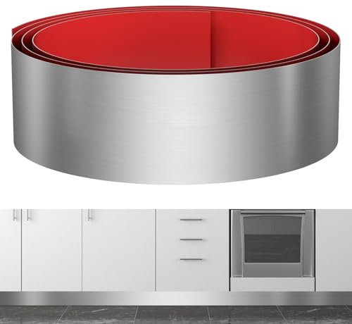 Skelang Kickplate en Acier Inoxydable, Métal Plaque de Poussée de Porte 15 x 260 Cm, Porte Kick Plate Adhésif pour Protéger Le Bas de La Porte, L'armoire,La Lîle de cuisine(Nickel Brossé)