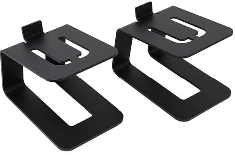 Birtern Supporti per monitor da studio, supporto per altoparlanti a forma di C a prova di vibrazioni, supporto per altoparlanti da scaffale ispessito, supporto per monitor salvaspazio per la casa