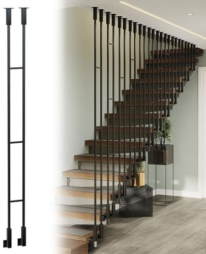 balaustres husillos balaustres de escalera Balaustres De Hierro Para Escaleras Interiores De 50-240 CM De Largo, Husillos De Escalera De Metal Para Lofts De Sótanos, Remodelación De Escaleras De Ofici
