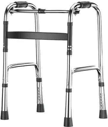 NBKJDSXL Klappbarer Gehhilfe für ältere Menschen, Höhenverstellbarer, Rollator Leicht Klappbar, Klappbare Plattform-Gehhilfe für ältere Menschen, Behinderte, Stabil (72-82cm)