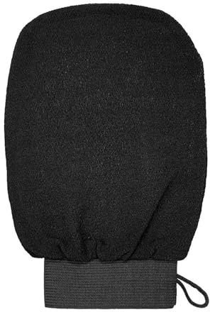 Peeling-Handschuh – Peeling und Entfernung abgestorbener Hautzellen, Behandlung eingewachsener Haare, Bräunungsentferner-Handschuh (schwarz)