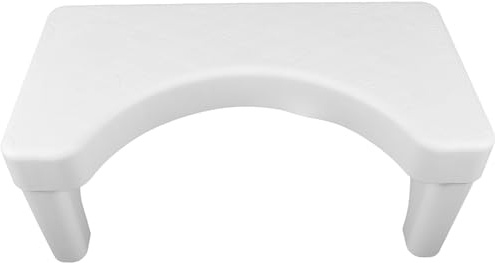 KOMBIUDA Toilettenhocker Rutschfest Weiß Kompakt Tritthocker für Familien Badezimmer Ergonomisch Platzsparend Fußhocker zur Toilettenhilfe