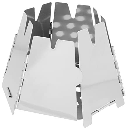 Supvox Klappbarer Campingofen Leichter Tragbarer Holzofen Für Outdoor Aktivitäten Für Rucksackreisen Windschutz Für Kochgeschirr