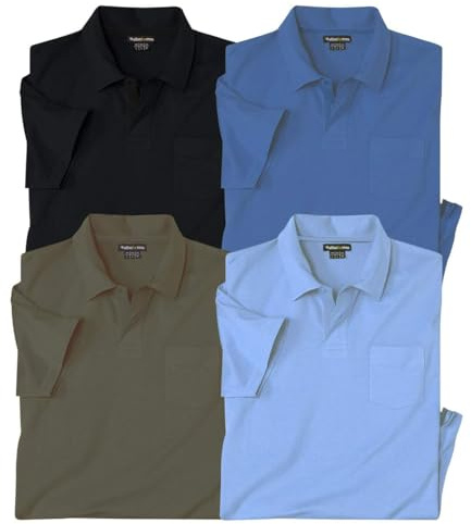 ATLAS FOR MEN - 4er-Pack Polos - 5XL