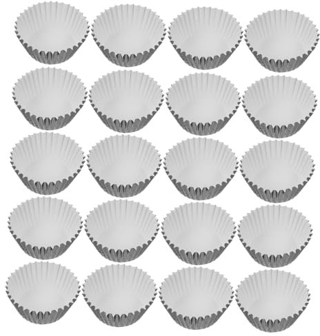 Warmhm 100pezzi Pirottini in Carta Alluminio per Cupcake Muffin e Dolci da Forno Rotondi Grandi Pirottini Vuoti Multiuso per Dolci e Dessert