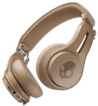 Skullcandy Icon ANC on-ear aktiv brusreducering trådlösa Bluetooth-hörlurar, 60 timmars batteri, mikrofon, fungerar med iPhone Android - Beige