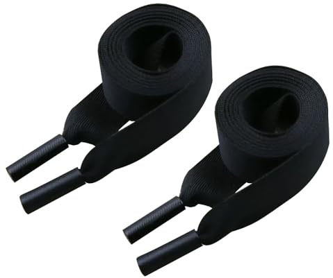 2 x schwarze flache Kordel, Ersatzkordel, 2 x 1,4 m, Polyester-Kordel, Universalschnur für Sweatshirts, Shorts, Hoodies