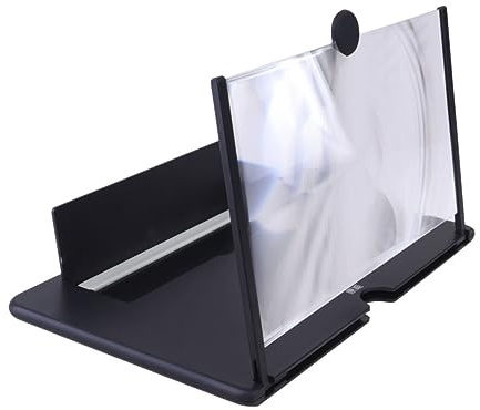 CLISPEED Amplificatore Schermo Cellulari Anti-radiazioni Con Supporto Portatile Ingranditore Display Per Visione Film e Video Su Smartphone Nero Leggero e Compatto